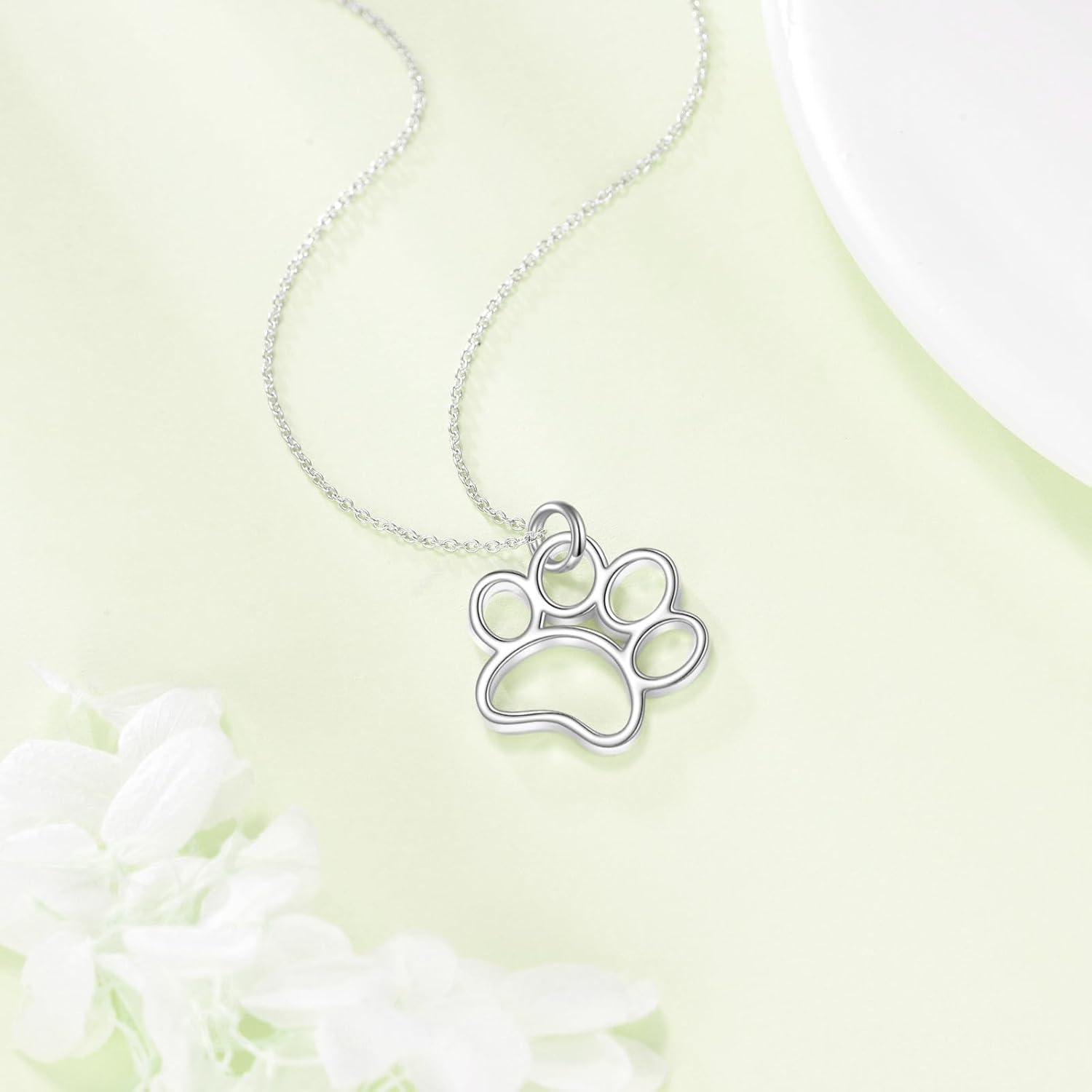 image:imageYFN Veterinarian Gifts 925 Sterling Silver Paw Print Y Necklace for Women Veterinary Student Graduation Jewelry for Christmas Valentines Day Mothers Day Birthday Gift Box IncludedA05 Paw Prints