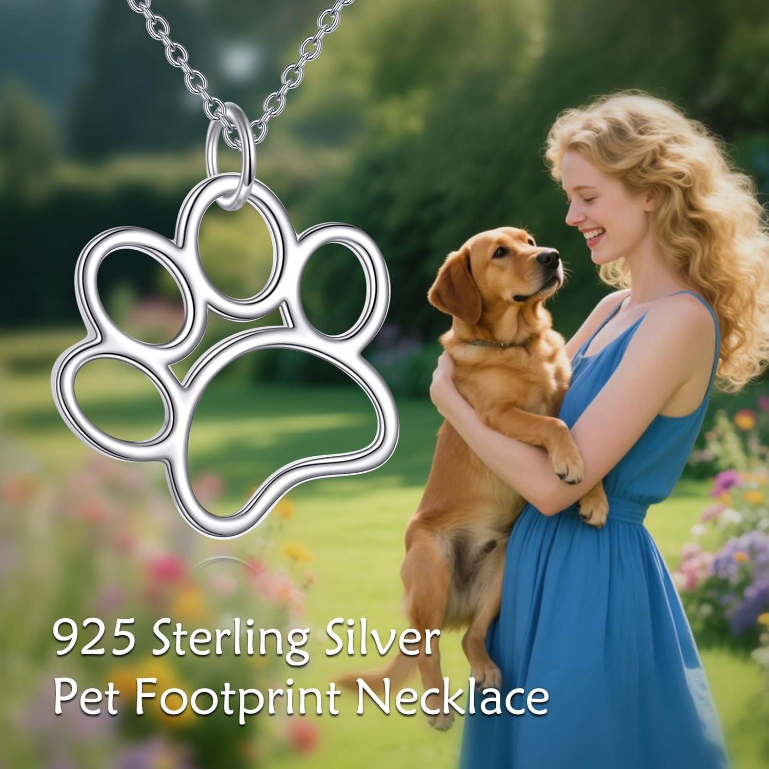image:imageYFN Veterinarian Gifts 925 Sterling Silver Paw Print Y Necklace for Women Veterinary Student Graduation Jewelry for Christmas Valentines Day Mothers Day Birthday Gift Box IncludedA05 Paw Prints