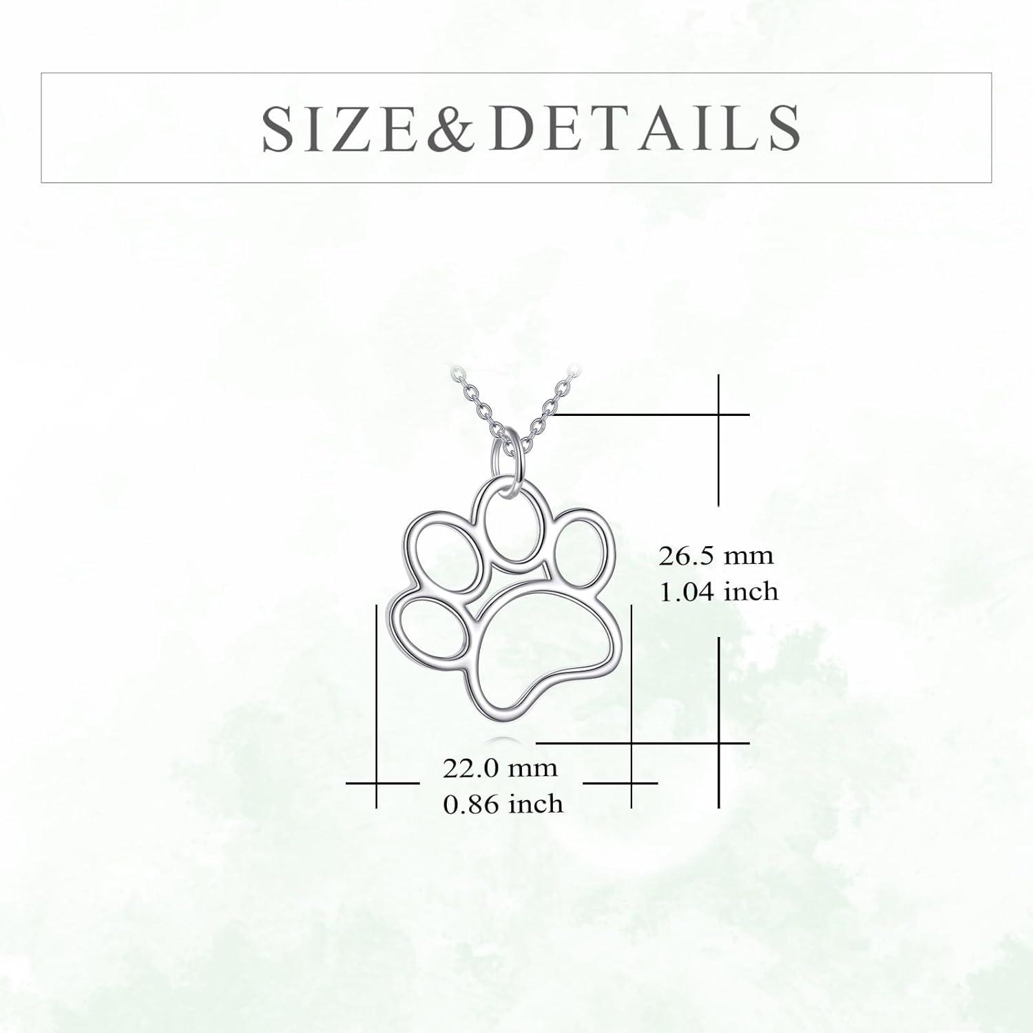 image:imageYFN Veterinarian Gifts 925 Sterling Silver Paw Print Y Necklace for Women Veterinary Student Graduation Jewelry for Christmas Valentines Day Mothers Day Birthday Gift Box IncludedA05 Paw Prints