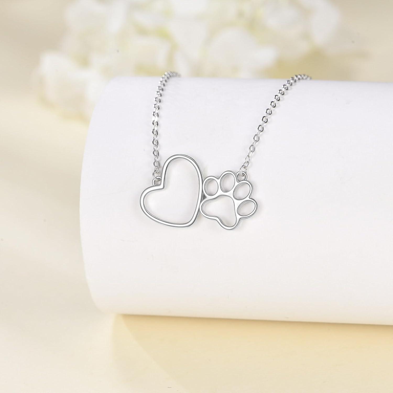 image:imageYFN Veterinarian Gifts 925 Sterling Silver Paw Print Y Necklace for Women Veterinary Student Graduation Jewelry for Christmas Valentines Day Mothers Day Birthday Gift Box IncludedA04 Paw Prints