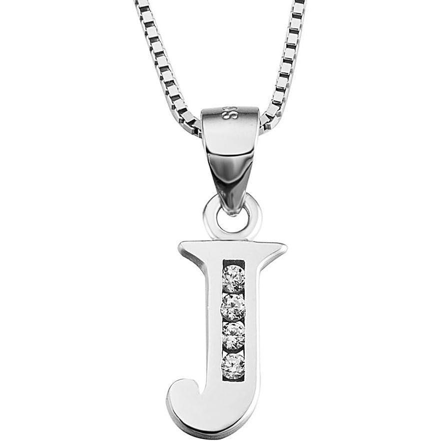 image:imageYFN Initial Pendant Necklace Sterling Silver with Cubic Zirconial 26 Letter Alphabet Jewelry Gifts for WomenAlphabet J