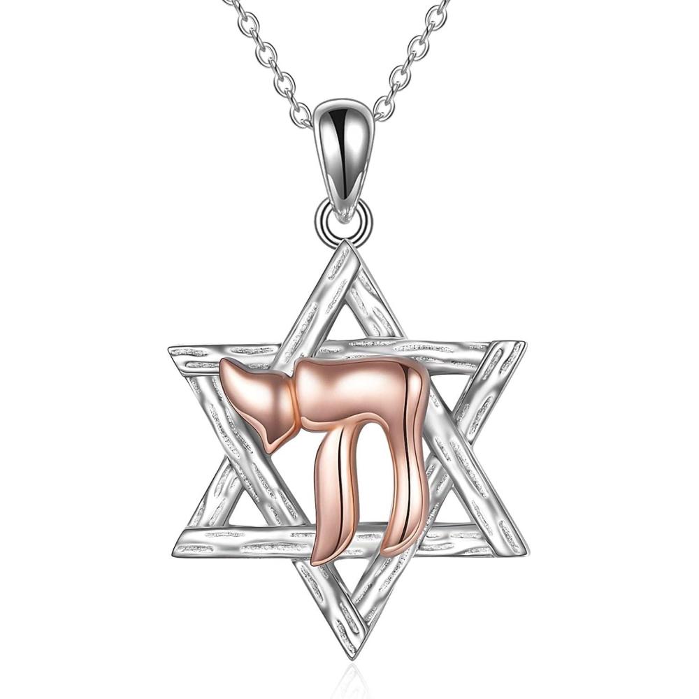 image:imageYFN Star of David Necklace Sterling Silver Jewish Christian Jewelry Gifts with 18 ChainStar of David Necklace