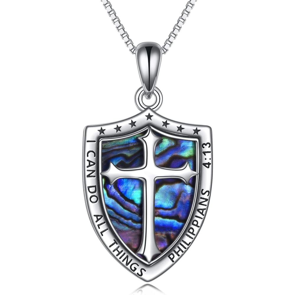 image:imageYFN Sterling Silver St MichaelSt ChristopherJesusVirgin Mary Necklace for Men Women CatholicProtectorTalisman Michael Archangel Medal Necklace Jewelry 182Cross Necklace for Men
