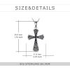 Celtic Cross Necklace Sterling Silver Vintage Religious Christian Jewelry for Women Girls