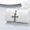 Celtic Cross Necklace Sterling Silver Vintage Religious Christian Jewelry for Women Girls