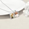 Photo Locket Necklace 925 Sterling Silver Book Necklace that Holds Pictures Birthday Gifts for Women Mom(Book with Moonstone)