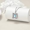 Photo Locket Necklace 925 Sterling Silver Book Necklace that Holds Pictures Birthday Gifts for Women Mom(Book with Moonstone)