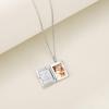 Photo Locket Necklace 925 Sterling Silver Book Necklace that Holds Pictures Birthday Gifts for Women Mom(Book with Sunflower)