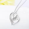 YFN 925 Sterling Silver Mom Horse Elephant Sloth Heart Pendant Necklace Christmas Day Jewelry Gift for Women(Mom Necklace 20″ Chain)