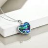 YFN Abalone Horse Pendant Necklace Jewelry 925 Sterling Silver Women Embrace Horse Gift for Women