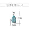 YFN Animal Necklace Sterling Silver Cute Animal Pendant Jewelry Gifts for Women(Flower Blue)