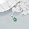 YFN Animal Necklace Sterling Silver Cute Animal Pendant Jewelry Gifts for Women(Flower Green)