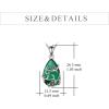 YFN Animal Necklace Sterling Silver Cute Animal Pendant Jewelry Gifts for Women(Flower Green)