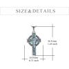 YFN Celtic Cross Necklace Sterling Silver Celtic Tree of Life Pendant Abalone Shell Cross Jewelry Gifts for Women Men