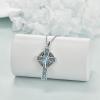 YFN Celtic Cross Necklace Sterling Silver Celtic Tree of Life Pendant Abalone Shell Cross Jewelry Gifts for Women Men