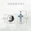 YFN Cross Necklace 925 Sterling Silver Celtic Knot Cross Infinity Heart Love Pendant Necklace 18″(Abalone Shell Tree of Life Necklace)
