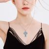 YFN Cross Necklace 925 Sterling Silver Celtic Knot Cross Infinity Heart Love Pendant Necklace 18″(Irish Celtic Cross Necklace)