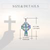 YFN Cross Necklace 925 Sterling Silver Celtic Knot Cross Infinity Heart Love Pendant Necklace 18″(Irish Celtic Cross Necklace)