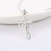 YFN Cross Necklace 925 Sterling Silver Celtic Knot Cross Infinity Heart Love Pendant Necklace 18″(Silver Celtic Knot Cross Necklace)