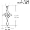YFN Cross Necklace 925 Sterling Silver Celtic Knot Cross Infinity Heart Love Pendant Necklace 18″(Silver Celtic Knot Cross Necklace)