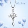 YFN Cross Necklace 925 Sterling Silver Celtic Knot Cross Infinity Heart Love Pendant Necklace 18″(Silver Celtic Knot Cross Necklace)