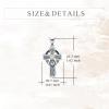 YFN Cross Necklace 925 Sterling Silver Celtic Knot Cross Infinity Heart Love Pendant Necklace 18″(Silver-Celtic Cross Claddagh Necklace)