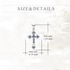 YFN Cross Necklace 925 Sterling Silver Celtic Knot Cross Infinity Heart Love Pendant Necklace 18″(Silver-Cross Necklace with Abalone)