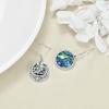 YFN Egyptian Earrings Sterling Silver Egypt God Dangle Drop Earrings Abalone Shell Egypt Jewelry Gifts for Women Girls(Nefertiti)