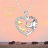 YFN Elephant/Wolf/Penguins/Cats/Foxs/Dinosaur/Ostrich Bird Necklaces Elephant Gifts 925 Sterling Silver I Love You Forever Cute Animal Jewelry for Women(AA-Elephant Necklace)