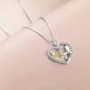 YFN Elephant/Wolf/Penguins/Cats/Foxs/Dinosaur/Ostrich Bird Necklaces Elephant Gifts 925 Sterling Silver I Love You Forever Cute Animal Jewelry for Women(AA-Elephant Necklace)