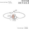 YFN Horse Jewelry Gift 925 Sterling Silver Horse Adjustable Bracelet for Women(A Rose Horse Bracelet)