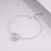 YFN Horse Jewelry Gift 925 Sterling Silver Horse Adjustable Bracelet for Women(A Rose Horse Bracelet)