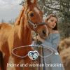 YFN Horse Jewelry Gift 925 Sterling Silver Horse Adjustable Bracelet for Women(Abalone Horse Bracelet)