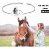 YFN Horse Jewelry Gift 925 Sterling Silver Horse Adjustable Bracelet for Women(Black Horse Bracelet)