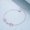 YFN Horse Jewelry Gift 925 Sterling Silver Horse Adjustable Bracelet for Women(Stirrup Bracelet Rose)