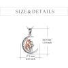 YFN Horse Pendant Necklace Jewelry 925 Sterling Silver I Love You to the Moon and Back Necklace for Women