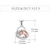 YFN Horse Pendant Necklace Jewelry 925 Sterling Silver Women Embrace Horse Gift for Women(A Rose Horse with Women Necklace)