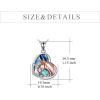 YFN Horse Pendant Necklace Jewelry 925 Sterling Silver Women Embrace Horse Gift for Women(Abalone Shell Horse Necklace)