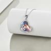 YFN Horse Pendant Necklace Jewelry 925 Sterling Silver Women Embrace Horse Gift for Women(B-Horse Locket Necklace)