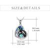 YFN Horse Pendant Necklace Jewelry 925 Sterling Silver Women Embrace Horse Gift for Women(Black Horse with Abalone Shell Necklace)