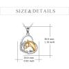 YFN Horse Pendant Necklace Jewelry 925 Sterling Silver Women Embrace Horse Gift for Women(Gold Horse Necklace)