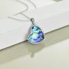 YFN Horse Pendant Necklace Jewelry 925 Sterling Silver Women Embrace Horse Gift for Women(Gold Horse Necklace with Abalone Shell)