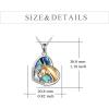 YFN Horse Pendant Necklace Jewelry 925 Sterling Silver Women Embrace Horse Gift for Women(Gold Horse Necklace with Abalone Shell)