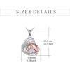 YFN Horse Pendant Necklace Jewelry 925 Sterling Silver Women Embrace Horse Gift for Women(Horse Necklace with Mother of Pearl)