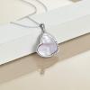 YFN Horse Pendant Necklace Jewelry 925 Sterling Silver Women Embrace Horse Gift for Women(Horse Necklace with Mother of Pearl)