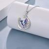 YFN Hummingbird Necklace Sterling Silver Jewelry Hummingbird Gifts for Women(Silver-Hummingbird Necklace Strong Brave Free)