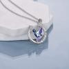 YFN Hummingbird Necklace Sterling Silver Jewelry Hummingbird Gifts for Women(Silver-Hummingbird Necklace Strong Brave Free)