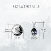 YFN Hummingbird Necklace for Women S925 Sterling Silver Blue Purple Hummingbird Pendant Necklace Hummingbirds Flower Jewelry Charm Memorial Mothers Day Gifts(Silver-Hummingbird Necklace with Black Agate)