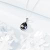 YFN Hummingbird Necklace for Women S925 Sterling Silver Blue Purple Hummingbird Pendant Necklace Hummingbirds Flower Jewelry Charm Memorial Mothers Day Gifts(Silver-Hummingbird Necklace with Black Agate)