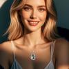 YFN Hummingbird Necklace for Women S925 Sterling Silver Blue Purple Hummingbird Pendant Necklace Hummingbirds Flower Jewelry Charm Memorial Mothers Day Gifts(Silver-Hummingbird Necklace with Moss Agate)